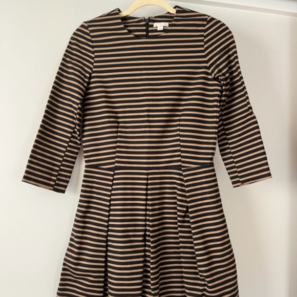 Gap Dress, Size 2, Navy & Camel Striped - Picture 1 of 4